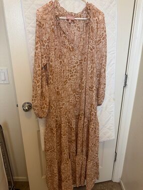 Show Me Your MuMu Beige Animal-Print Maxi Dress